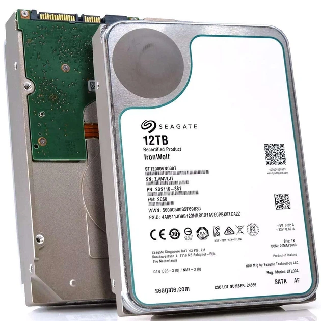 Жорсткий диск Seagate IronWolf 12TB SATA III (ST12000VN0008) - Refurbished - Фото 1 Жорсткий диск Seagate IronWolf 12TB SATA III (ST12000VN0008) - Refurbished - изображение 1