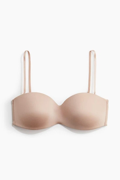 Бюстгальтер бандо пуш ап со съемными бретелями H&M Microfiber Bandeau телесный 85C (1223360) - Фото 4 Бюстгальтер бандо пуш ап со съемными бретелями H&M Microfiber Bandeau телесный 85C (1223360) - изображение 4