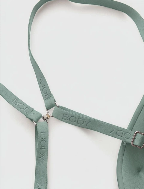 Бюстгальтер пуш ап на косточках Body by M&S Flexifit Wired Push Up Plunge Bra дымчато зеленый 70A (6737) - изображение 3