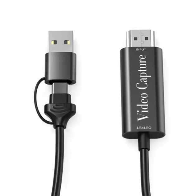 2-в-1 HDMI USB 3.0 карта захвата видео USB-A + Type-C 1080P/60Hz, 4K адаптер для оцифровки HDMI Video Capture card 1080p 60 Гц (HDMI_to_USB_type_c) - изображение 5