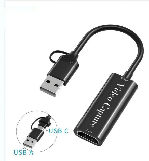 2-в-1 HDMI USB 3.0 карта захвата видео USB-A + Type-C 1080P/60Hz, 4K адаптер для оцифровки HDMI Video Capture card 1080p 60 Гц (HDMI_to_USB_type_c) - изображение 7