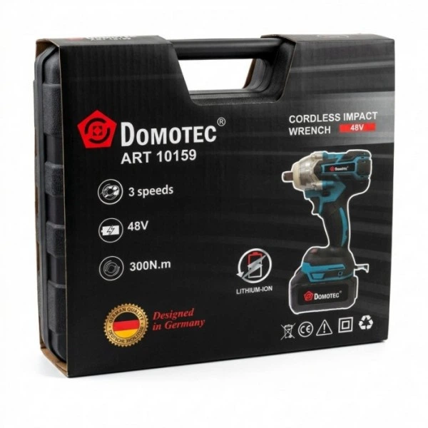 Гайковерт аккумуляторный Domotec 10159, 2 АКБ 48V, 5AH в кейсе (23598) - Фото 4 Гайковерт аккумуляторный Domotec 10159, 2 АКБ 48V, 5AH в кейсе (23598) - изображение 4