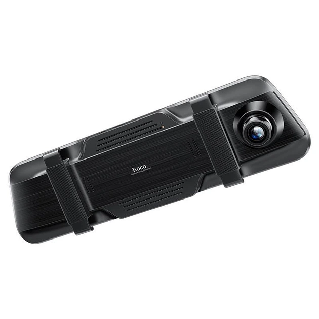 Видеорегистратор HOCO 9.66-inch rearview mirror driving recorder (dual-channel) DI36, 1080p, 24h Monitoring, black - изображение 3