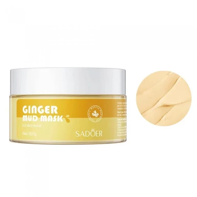 Грязьова маска для обличчя SADOER Ice Mud Ginger з екстрактом імбиру та охолоджуючим ефектом 100 г - Фото 1 Грязьова маска для обличчя SADOER Ice Mud Ginger з екстрактом імбиру та охолоджуючим ефектом 100 г - зображення 1