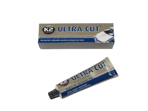 Паста полироль кузова и фар К2 Ultra Cut 100 гр, для глубоких царапин кузова, для ручной полировки (57085) - Фото 1 Паста полироль кузова и фар К2 Ultra Cut 100 гр, для глубоких царапин кузова, для ручной полировки (57085) - изображение 1