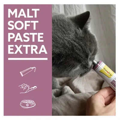 200gr Malt-soft Gimcat Extra Паста для виведення шерсті та поліпшення моторики шлунка 200 г - Фото 3 200gr Malt-soft Gimcat Extra Паста для виведення шерсті та поліпшення моторики шлунка 200 г - изображение 3