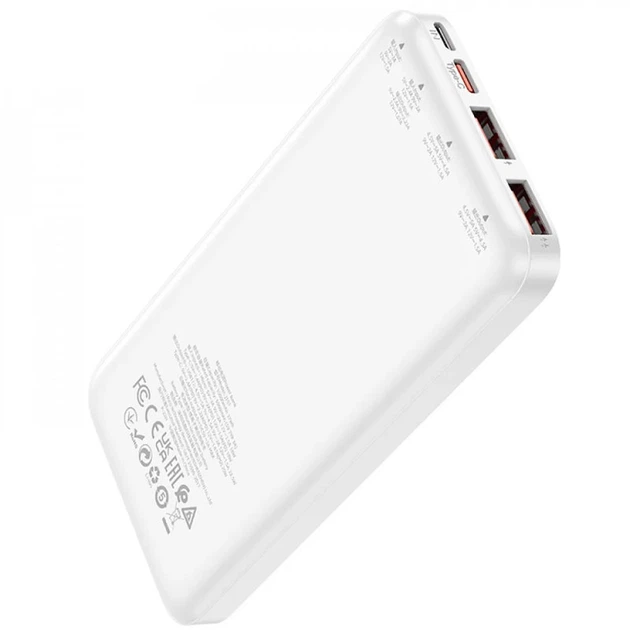 Портативний зарядний пристрій Power Bank повербанк / Hoco J101 Astute 10000 мАг 22,5 Вт Power Bank, Білий - зображення 3
