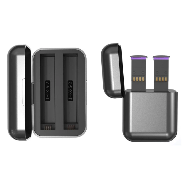Комплект зарядное устройство два аккумулятора Insta360 X5 2800мАч AC Prof JH-X5-03 - изображение 2