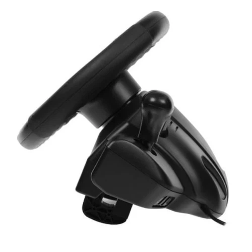 Кермо ігрове Defender Rager, Black, USB, 12 кнопок, 8-позиційний D-Pad, вібрація, педалі (газ / гальмо, 1.6 м), діаметр 250 мм, кут повороту 270°, для ПК / PlayStation 4/3 / Nintendo Switch / XBOX One/Series X/S, 2 м (64067) - изображение 4