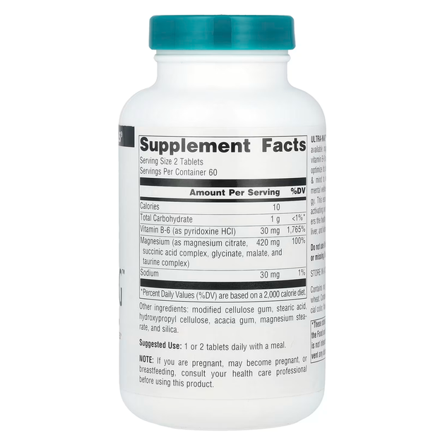 Магний Source Naturals Ultra-Mag, Magnesium Complex, 120 табл. - изображение 2