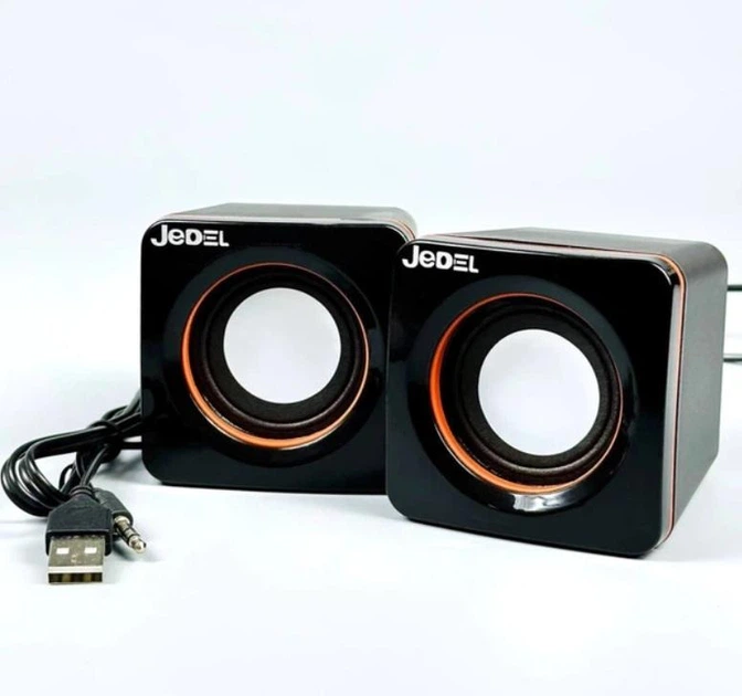 Колонки компьютерные Jedel CK4/G101 акустическая система 2.0 для ПК USB, AUX 3W*2 - изображение 2