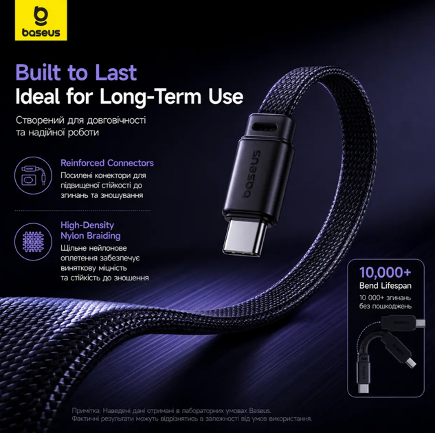 Кабель Baseus MVP3 USB Type-C 100W 5A с угловым 90° разъемом, быстрая зарядка PD, передача данных, LED-подсветка, 2м - Фото 3 Кабель Baseus MVP3 USB Type-C 100W 5A с угловым 90° разъемом, быстрая зарядка PD, передача данных, LED-подсветка, 2м - изображение 3