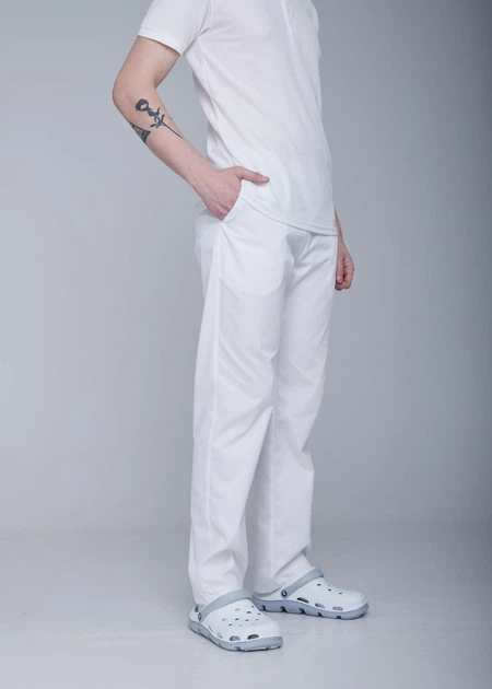 Мужские медицинские штаны STUGA MEDICAL белые (8800102) 2XL 168-179 см - изображение 3