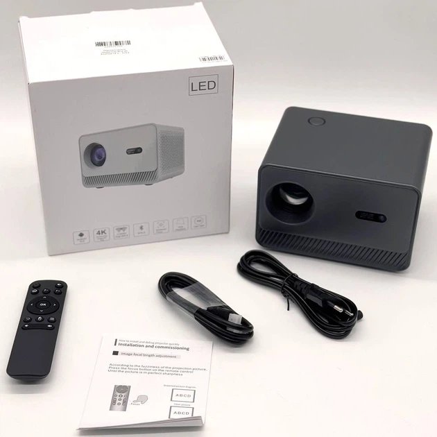 Портативный проектор 1/8GB (4K, WIFI) Android 12, от сети, M10 / Мини проектор для дома / Смарт проектор - изображение 10