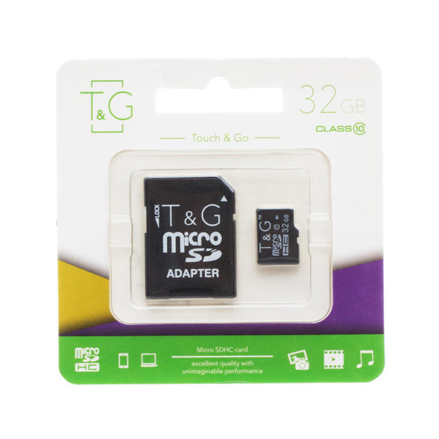 Карта пам'яті з адаптером T&G 32GB / Мікро SD флешка у телефон - зображення 7