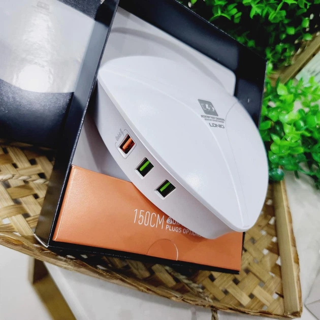 Зарядний пристрій - адаптер живлення 6 портів - Ldnio A6801 6*USB 40W QC 3.0 150см - Фото 2 Зарядний пристрій - адаптер живлення 6 портів - Ldnio A6801 6*USB 40W QC 3.0 150см - изображение 2