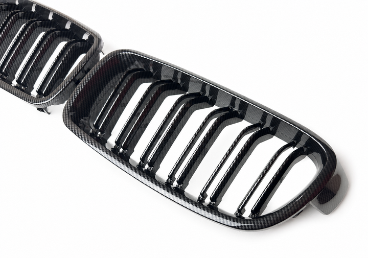 Подвійні решітки радіатора M-Performance BMW F30 F31 F35 Carbon Look, комплект 2 шт. - зображення 3