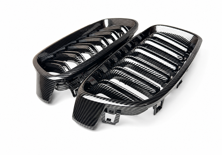 Подвійні решітки радіатора M-Performance BMW F30 F31 F35 Carbon Look, комплект 2 шт. - зображення 5