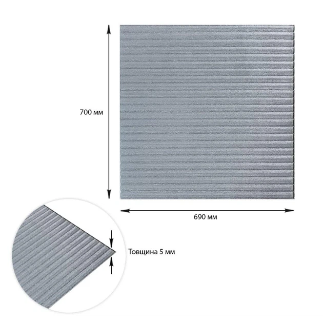 Панель стеновая 3D Silver 700х700х4 мм (D) SW-00001952 - изображение 9