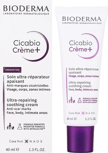 Bioderma Cicabio Creme+ 40 мл, ультравосстанавливающий успокаивающий крем для чувствительной и поврежденной кожи, восстановление и - изображение 3