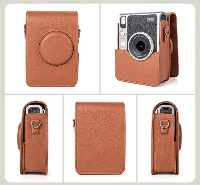 Подарочный набор с фотокамерой мгновенной печати Fujifilm INSTAX MINI EVO Hybrid Brown + 100 фото + альбом на 108 фото + чехол + подарочная упаковка, коричневый - Фото 10 Подарочный набор с фотокамерой мгновенной печати Fujifilm INSTAX MINI EVO Hybrid Brown + 100 фото + альбом на 108 фото + чехол + подарочная упаковка, коричневый - изображение 10