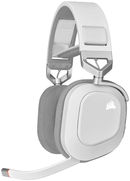 Навушники бездротові ігрові Corsair HS80 RGB Wireless (CA-9011236) білі - Фото 1 Навушники бездротові ігрові Corsair HS80 RGB Wireless (CA-9011236) білі - изображение 1