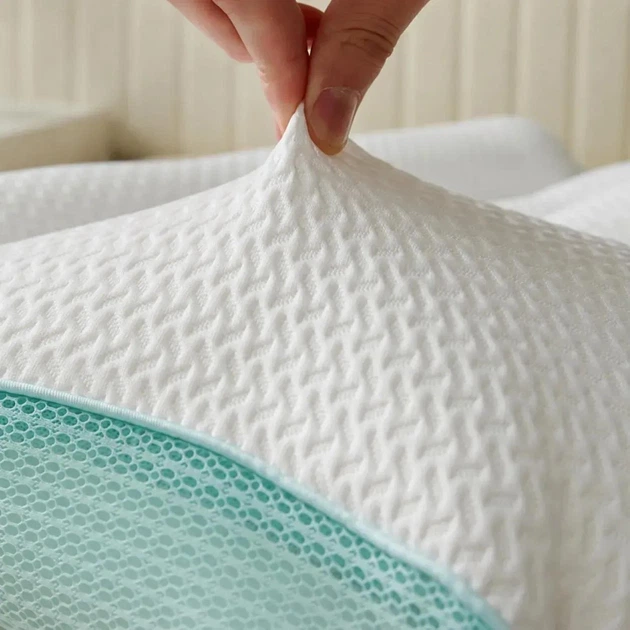 Ортопедична анатомічна подушка для сну 65x40 см з ефектом пам’яті Memory Foam для шиї та плечей біла - зображення 5