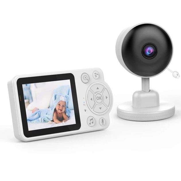 Відеоняня 2,8 дюйма РК-дисплей Full HD CMOS-датчик з нічним баченням та двостороннім зв'язком, колискові, вимір температури, датчик плачу Happy Baby С3 white - Фото 9 Відеоняня 2,8 дюйма РК-дисплей Full HD CMOS-датчик з нічним баченням та двостороннім зв'язком, колискові, вимір температури, датчик плачу Happy Baby С3 white - зображення 9