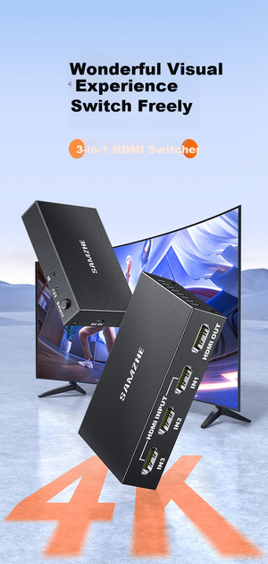 HDMI-переключатель SAMZHE QH33 с поддержкой 4K - изображение 2