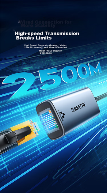 Сетевой адаптер SAMZHE UG25 / USB / 2.5 Гбит/с Ethernet - изображение 5