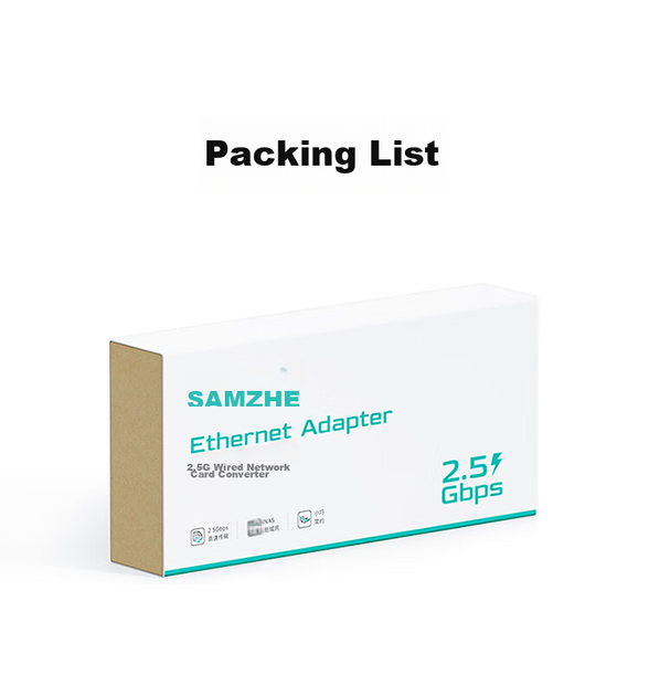 Сетевой адаптер SAMZHE UG25 / USB / 2.5 Гбит/с Ethernet - изображение 15