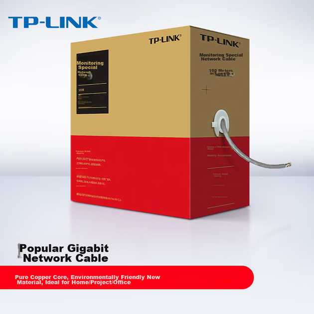 Кабель TP-LINK EC5e-100B Cat5e, гигабитный, неэкранированная витая пара из чистой меди, для монтажа и видеонаблюдения, бухта 100 м - изображение 8