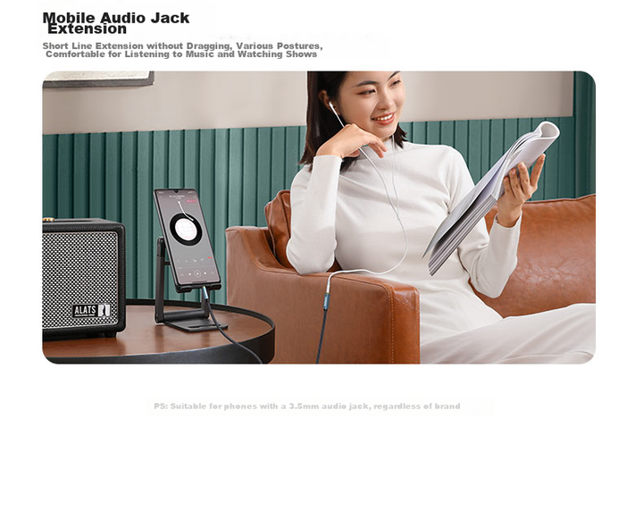 Удлинитель Ugreen 60636 3.5 мм - 3.5 мм AUX с поддержкой микрофона 5 м - Фото 4 Удлинитель Ugreen 60636 3.5 мм - 3.5 мм AUX с поддержкой микрофона 5 м - изображение 4