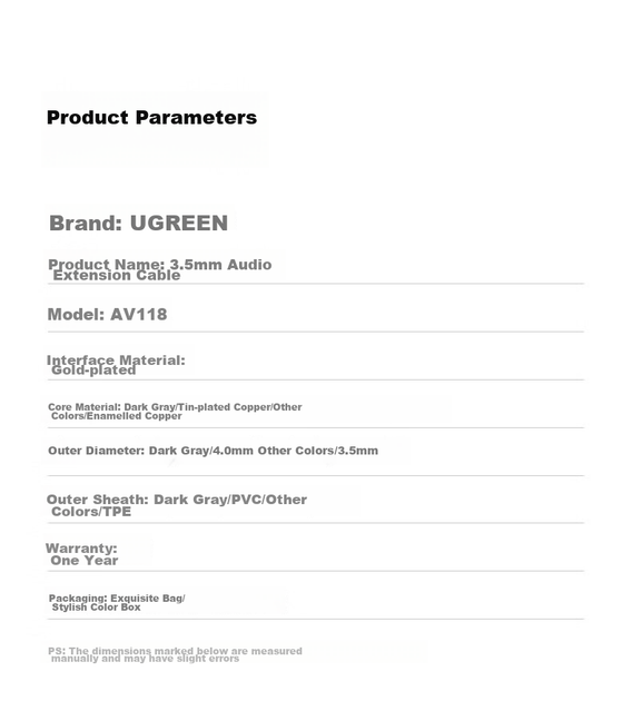 Удлинитель Ugreen 60636 3.5 мм - 3.5 мм AUX с поддержкой микрофона 5 м - Фото 13 Удлинитель Ugreen 60636 3.5 мм - 3.5 мм AUX с поддержкой микрофона 5 м - изображение 13