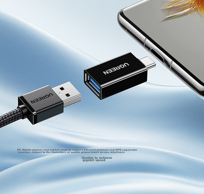 Сетевой адаптер Ugreen 15636 / USB 3.0 / Gigabit Ethernet (RJ45) / Black - изображение 9