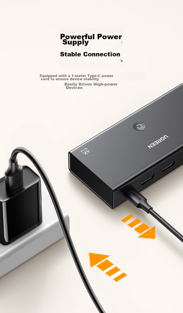 Перемикач UGREEN 90800 HDMI 2.0 4K 60 Гц - Фото 14 Перемикач UGREEN 90800 HDMI 2.0 4K 60 Гц - зображення 14