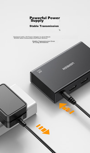 Разветвитель видеосигнала UGREEN 90804 HDMI 2.0 4K 60 Гц - изображение 9