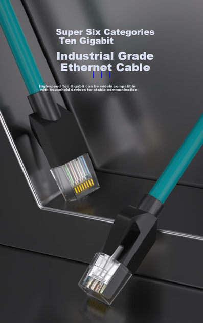 Патч-корд BOSENDE BSD-CAT6A Cat 6a экранированный 10 Гбит/с 10 м Синий (BSD-CAT6A-ET10) - изображение 2