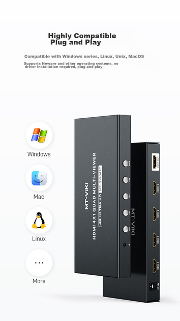 Разветвитель видеосигнала MT-Viki MT-SW041C 4K - изображение 14