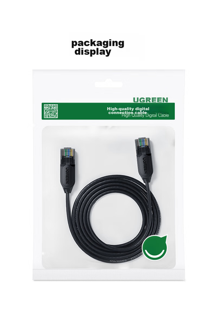 Патч-корд Ugreen NW122 Cat 6a 10 Гбіт/с мідь плоский 15 м Чорний (25034) - Фото 14 Патч-корд Ugreen NW122 Cat 6a 10 Гбіт/с мідь плоский 15 м Чорний (25034) - зображення 14