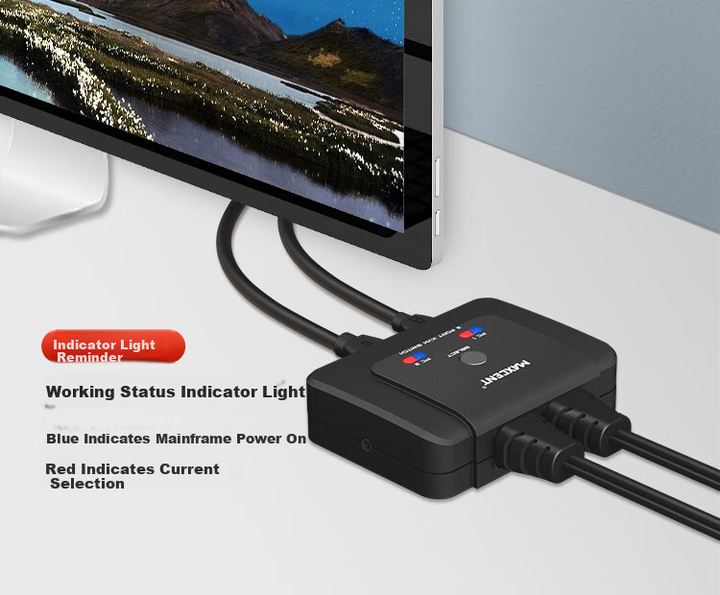 KVM-перемикач MAXCENT AE-102HA 2-портовий HDMI-USB з підтримкою звуку - Фото 8 KVM-перемикач MAXCENT AE-102HA 2-портовий HDMI-USB з підтримкою звуку - зображення 8