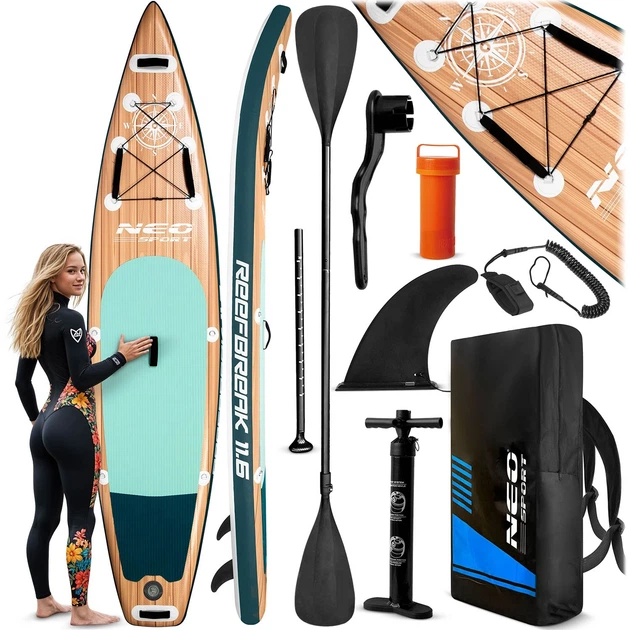SUP-борд Reefbreak 350×81×15 см Neo-Sport 170314 трьох шарова до 150 кг - зображення 2