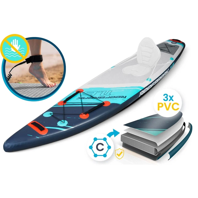 SUP-дошка Reefbreak 350×81×15 см Neo-Sport 170312 трьох шарова до 150кг - Фото 8 SUP-дошка Reefbreak 350×81×15 см Neo-Sport 170312 трьох шарова до 150кг - изображение 8