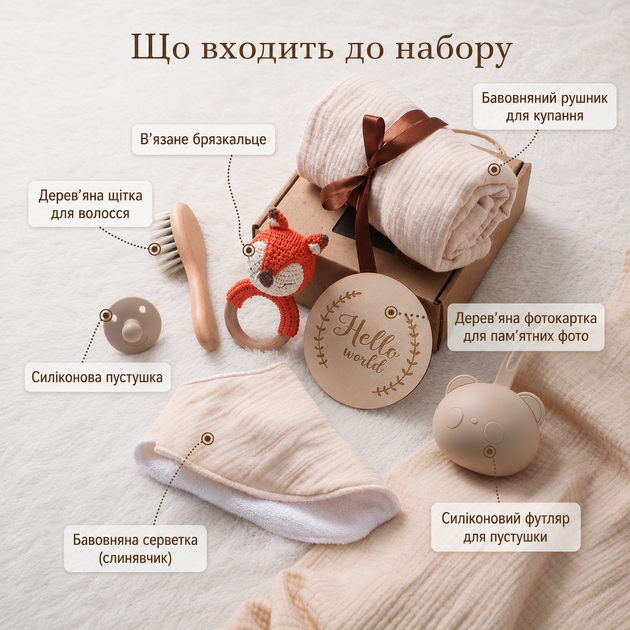 Подарочный набор для младенца| Подарок на выписку из роддома| Подарок на крестины - изображение 2