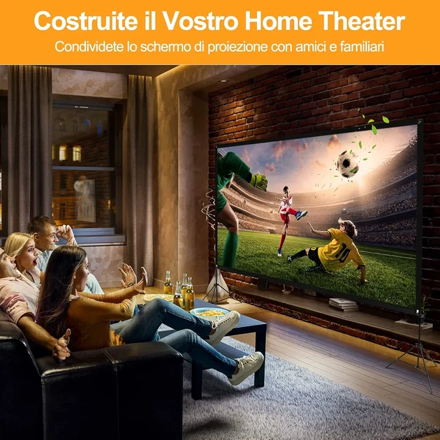 Экран для проектора VISULAPEX 100" 4K HD 16:9 на штативе, складной портативный проекционный экран с сумкой - изображение 6