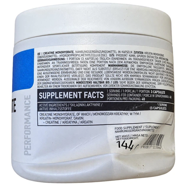 Креатин OstroVit Creatine Monohydrate, 120 капсул - Пошкоджена упаковка - зображення 2