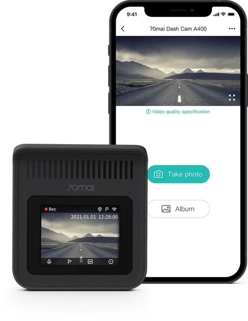 Відеореєстратор 70Mai A400 Dash Cam глобальна версія сірий - изображение 4