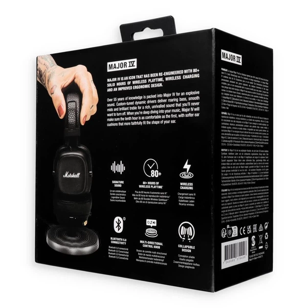 Наушники Marshall Major IV Black (7340055379458) - изображение 4