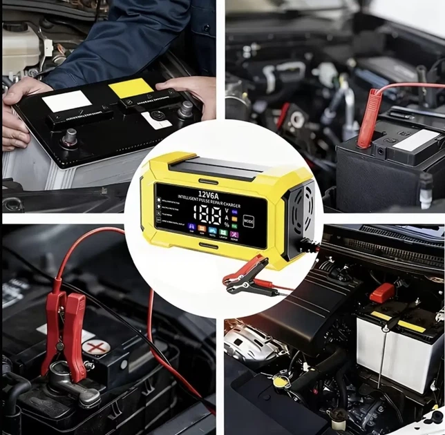 Зарядное устройство для автомобильного аккумулятора 12V 6A, автоматический импульсный - изображение 6
