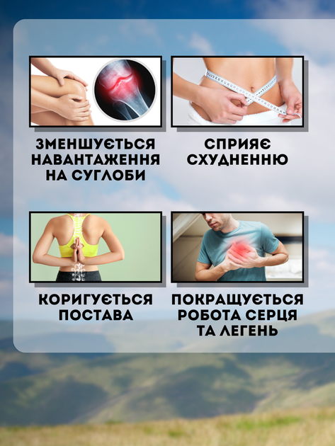Палиці для скандинавської ходьби палки трекінгові туристичні для гір спортивного трекінгу прогулянки походу туризму хайкінг літніх людей похилого віку спортсменів пенсіонерів з регулюванням довжини палички телескопічні накінечниками ТБ0260 Hechpro - зображення 2